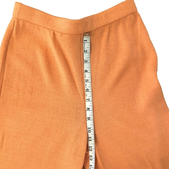 Wool Blend Santana Knit, Wide Leg Pants, Peach Color - Picture 8 of 16